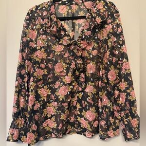 Floral Ruffle Blouse